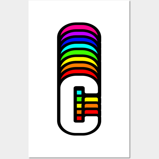 Rainbow Letter, C Wall Art by HeavenlyTrashy